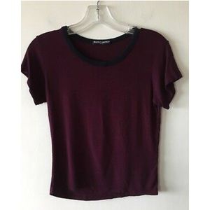 Brandy Melville Maroon short sleeve shirt